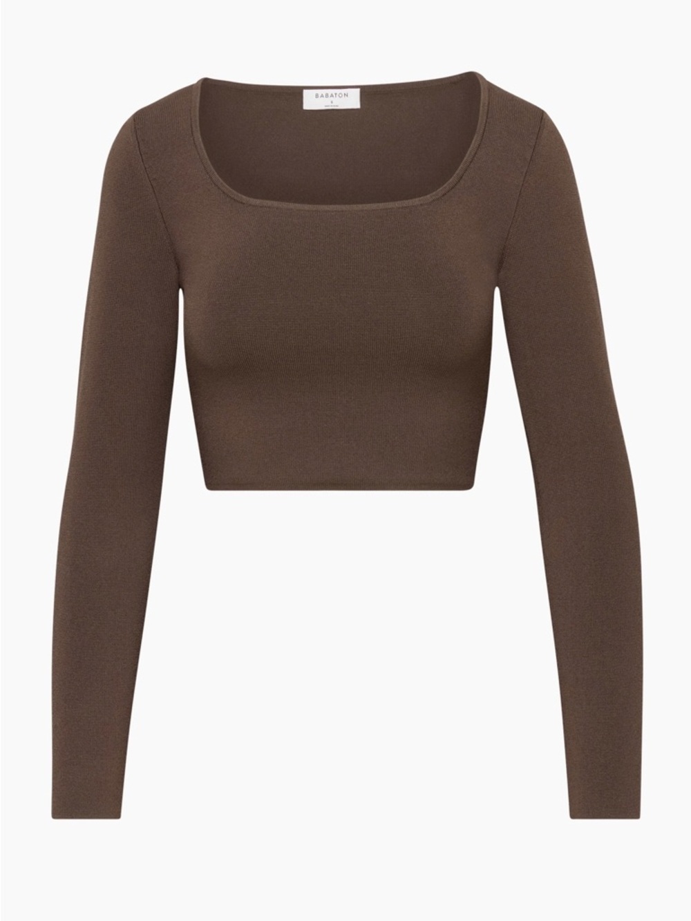 Aritzia Babaton women's sculpt knit long sleeve crop top size: Medium